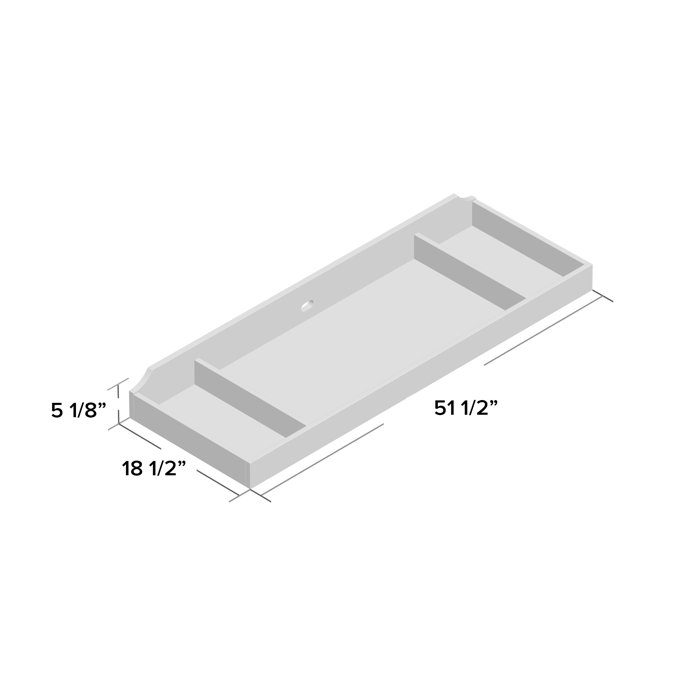 Harriet Bee Crabtree Rustic Gray Sand Changing Table Topper & Reviews Wayfair